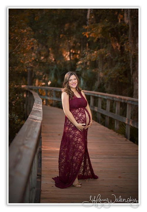 Leanne Gown • Lace Infinity Gown • Infinity Maternity Dress • Pregnancy Gown • Bridesmaid Dress • Senior Photos • Photo Shoot • Boho Dress • by Sew Trendy