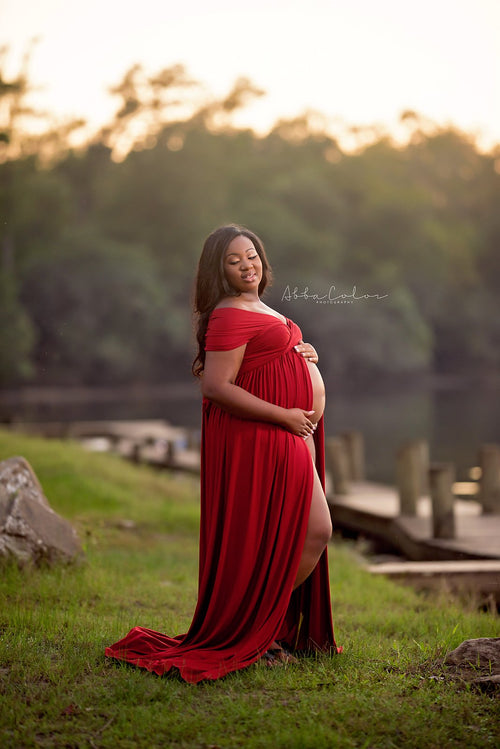 Leyah Gown • Infinity Gown • Maternity Dress • Pregnancy Gown • Bridesmaid Dress • Senior Photos • Photo Shoot • Boho Dress • by Sew Trendy