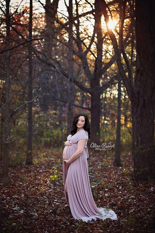 Leyah Gown • Infinity Gown • Maternity Dress • Pregnancy Gown • Bridesmaid Dress • Senior Photos • Photo Shoot • Boho Dress • by Sew Trendy