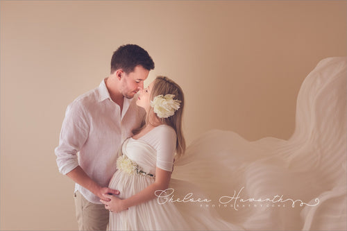 Lorraine Gown • Long Flowing Sheer Gown • Chiffon Infinity Gown • Sheer Maternity Gown • by Sew Trendy