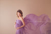 Lorraine Gown • Long Flowing Sheer Gown • Chiffon Infinity Gown • Sheer Maternity Gown • by Sew Trendy