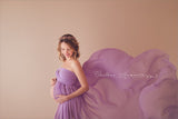 Lorraine Gown • Long Flowing Sheer Gown • Chiffon Infinity Gown • Sheer Maternity Gown • by Sew Trendy