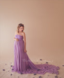 Lorraine Gown • Long Flowing Sheer Gown • Chiffon Infinity Gown • Sheer Maternity Gown • by Sew Trendy