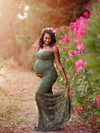 Marilyn Gown • Hand Made Maternity Gown • Lace Mermaid Style Sweetheart Maternity Gown • by Sew Trendy