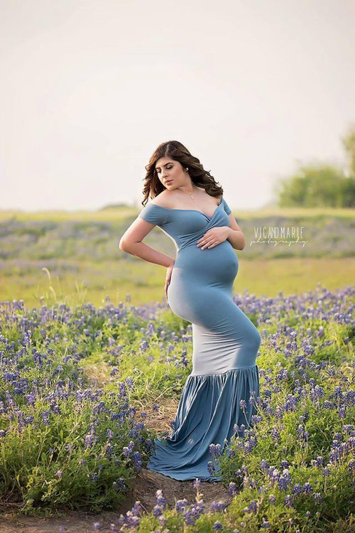 Mckayla Gown • Fitted Maternity Gown • Cap Sleeve Maternity Gown • Slim Fit Mermaid Gown • Sweetheart Style Dress • Bridesmaid Dress  • Event Gown • Photo Shoot • by Sew Trendy