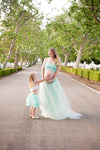 Mommy & Me Gown Set • Michelle & Madison • Michelle Maternity Tutu Set • Madison Girls Tutu • Tutu Maternity Skirt and Lace Bralette Set • Bridal Tulle Satin Lining Tutu • Princess Tutu • Photo Prop Tutu • by Sew Trendy