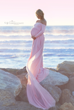 Miriam Gown • Long Sleeve Maternity Gown • Off the Shoulder Dress • Maternity Gown • Renaissance Gown • Soft Knit Maternity Gown • Bohemian • by Sew Trendy