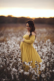 Miriam Gown • Long Sleeve Maternity Gown • Off the Shoulder Dress • Maternity Gown • Renaissance Gown • Soft Knit Maternity Gown • Bohemian • by Sew Trendy