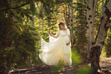 Narcissa Gown • Goddess Maternity Gown • Silk Chiffon Maternity Gown • Low Back Maternity Gown • by Sew Trendy