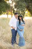 Priscilla Gown • Lace Maternity Gown • Priscilla Maternity Gown • Mermaid Style Maternity Gown • Long Sleeve Maternity Gown • by Sew Trendy