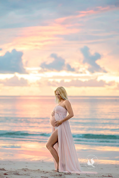 Rebecca Gown • Sheer Chiffon Maternity Gown • Sweetheart Style • Maternity Gown • Maxi Dress • Senior Photos Shoot • Bridesmaid Dress • by Sew Trendy