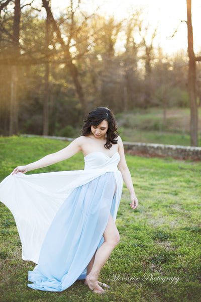 Reversible Rebecca Gown • Chiffon Maternity Gown • Sweetheart Style • Maternity Gown • Maxi Dress • Senior Photo Shoot • Bridesmaid Dress • by Sew Trendy
