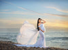 Samantha Gown • Sweetheart Lace and Chiffon Pregnancy Dress • Fitted Chiffon Mermaid Style Maternity Gown • by Sew Trendy