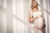 Siri Gown • Fitted Lace Maternity Gown • Maternity Dress • Lace Dress • Sheer Dress • Maternity Gown • by Sew Trendy