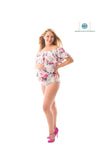 Valentina Floral Bodysuit • Floral Knit Body Suit • Floral Bodysuit • Bodysuit Maternity Top • Bodysuit Top • Leotard Shirt • Bodysuit with Snaps • by Sew Trendy