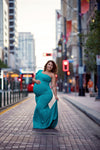 Vanessa Gown • One Shoulder Gown • Fitted Knit Gown • Pregnancy Gown • Slim Fit Maternity Gown • Wedding Gown • Party Gown • Holiday Dress • by Sew Trendy