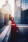 Veronica Gown • Knit Halter Style Maternity Gown • by Sew Trendy