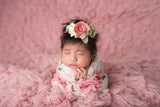 FLORAL NEWBORN WRAP • Stretch Knit Wrap • Swaddle Wrap • Baby Wrap • Stretchy Knit Layer • Newborn Photo Prop | Ready To Ship • by Sew Trendy