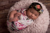 FLORAL NEWBORN WRAP • Stretch Knit Wrap • Swaddle Wrap • Baby Wrap • Stretchy Knit Layer • Newborn Photo Prop | Ready To Ship • by Sew Trendy