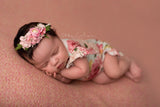 Ava Floral Romper {mint} • Knit Flutter Romper • Floral Romper • Sitter Floral Romper • Baby Romper • Knit Sitter Floral • Newborn Photography Prop • by Sew Trendy