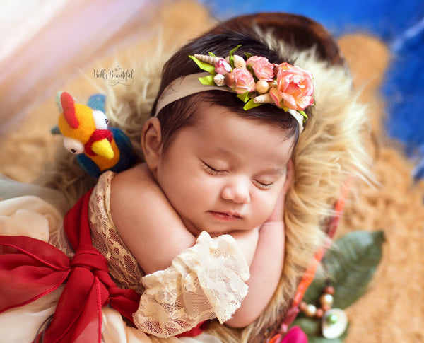 Meila Newborn Princess Dress • Moana Inspired Newborn Dress • Dream Baby • Island Princess Baby Dress • Sitter Princess Dress • Princess Newborn Gown • by Sew Trendy