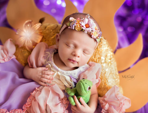 Rae Princess Dress • Rapunzel Dress • Dream Baby • Princess Baby Dress • Sitter Princess Dress • Princess Newborn Gown • by Sew Trendy