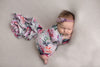 FLORAL NEWBORN WRAP • Stretch Knit Wrap • Swaddle Wrap • Baby Wrap • Stretchy Knit Layer • Newborn Photo Prop | Ready To Ship • by Sew Trendy