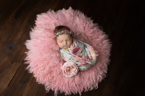 FLORAL NEWBORN WRAP • Stretch Knit Wrap • Swaddle Wrap • Baby Wrap • Stretchy Knit Layer • Newborn Photo Prop | Ready To Ship • by Sew Trendy