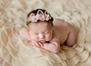 Mini Ingrid Newborn Floral Crown • Princess Floral Crown • Paper Organic Floral Crown • Bohemian Crown • Moss Grapevine Crown • Pearls | Ready To Ship •  by Sew Trendy