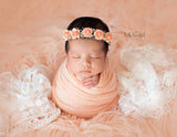 Prue Newborn Tieback • Newborn Flower Crown • Simple Crown • Bohemian Crown • Newborn Floral Crown | READY TO SHIP • by Sew Trendy