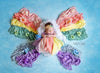 Pastel Toned Newborn Girls 7 PIECE Wrap Set {Pastel tones} • Rainbow Baby Line • Baby Wrap • Photo Prop | READY TO SHIP • by Sew Trendy