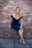 Monica Dress • Cocktail Gown • Off the Shoulder Sweetheart Dress • Knee Length Maternity Gown • Slim Fit Gown • Cocktail Dress • by Sew Trendy