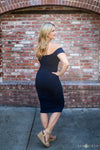 Monica Dress • Cocktail Gown • Off the Shoulder Sweetheart Dress • Knee Length Maternity Gown • Slim Fit Gown • Cocktail Dress • by Sew Trendy