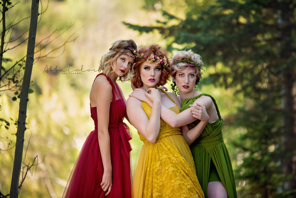 Florence Gown • Tiered Infinity Gown • Soft Chiffon Ombre Gown • Infinity Gown • Infinity Maternity Dress • by Sew Trendy