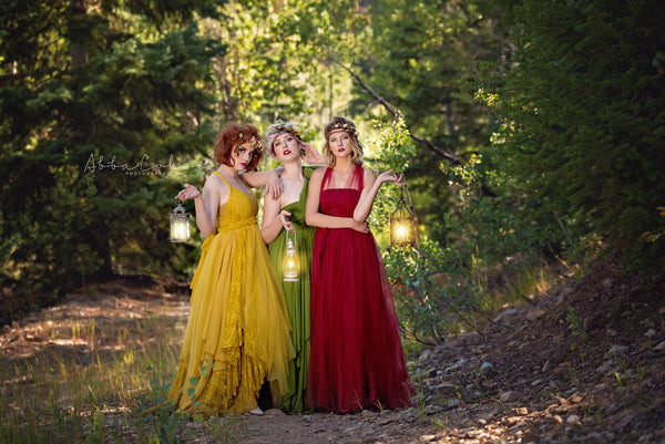 Florence Gown • Tiered Infinity Gown • Soft Chiffon Ombre Gown • Infinity Gown • Infinity Maternity Dress • by Sew Trendy