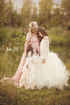 Faythe Gown • Sweetheart Sheer Gown • Chiffon Off the Shoulder Dress • Short Sleeve Maternity Gown • by Sew Trendy