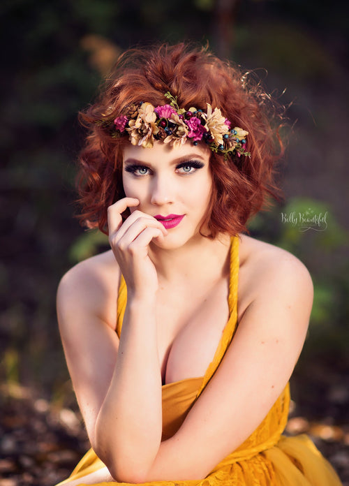 Camden Floral Crown • Grapevine Crown • Fall Colors Floral Crown • Autumn Floral Crown • Ready To Ship • by Sew Trendy