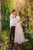 Juliette Embroidered Lace Maternity Robe • Vintage Maternity Robe • by Sew Trendy