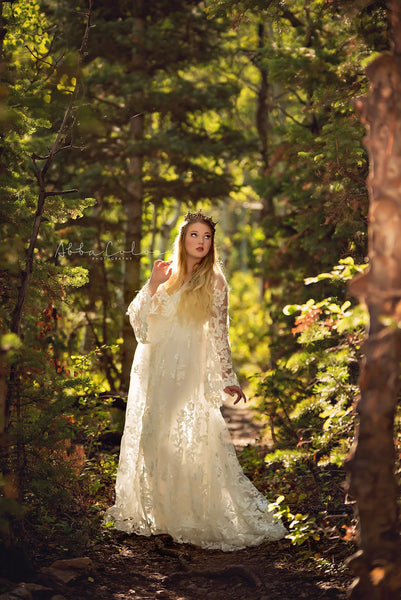 Juliette Embroidered Lace Maternity Robe • Vintage Maternity Robe • by Sew Trendy
