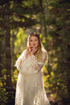 Juliette Embroidered Lace Maternity Robe • Vintage Maternity Robe • by Sew Trendy