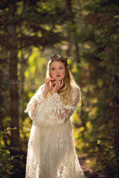 Juliette Embroidered Lace Maternity Robe • Vintage Maternity Robe • by Sew Trendy