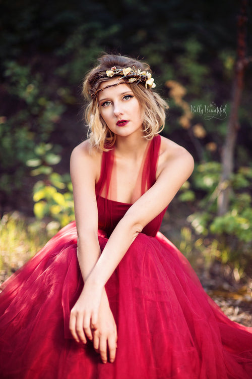 Freyja Flower Crown • Fall Floral Crown • Autumn Crown • Antler Flower Crown | Ready To Ship • by Sew Trendy