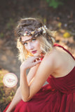 Freyja Flower Crown • Fall Floral Crown • Autumn Crown • Antler Flower Crown | Ready To Ship • by Sew Trendy