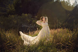 Marina Gown • Country Maternity Gown • Vintage Maternity Nightgown • Sheer Chiffon Maternity Gown • by Sew Trendy