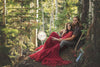 Winefred Gown • Ruffled Maternity Gown • Tulle Maternity Gown • by Sew Trendy