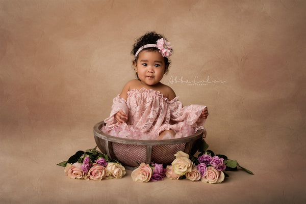RTS: Violet Gown • Lace Newborn Gown | Ready to Ship • by Sew Trendy
