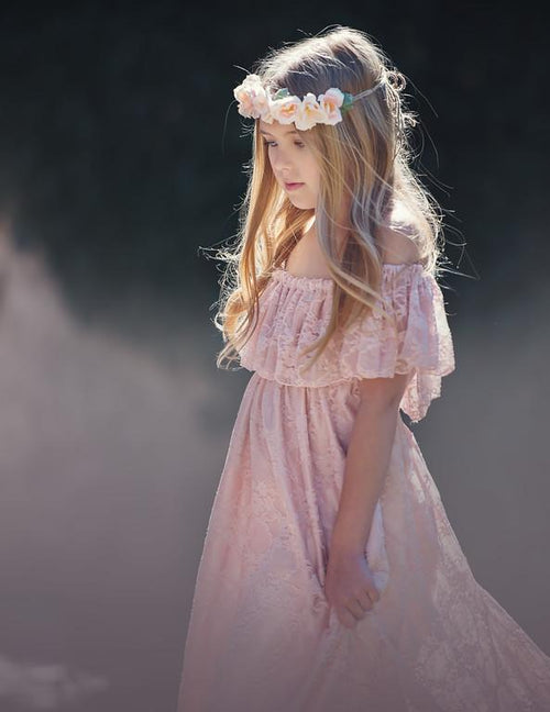 Sophie Gown • Vintage Dress • Flowing Hand Made Dress • Classic Vintage Lace Gown • Ruffle Night Gown • Girls Chemise • by Sew Trendy