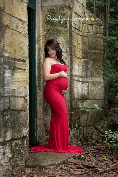 Jessica Gown • Fitted Maternity Gown • Slim Fit Maternity Gown • Sweetheart Neckline Maternity Dress • Maxi Dress • Bridesmaid Dress • by Sew Trendy