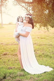 Kelly Gown • Off the Shoulder Maternity Gown • Cap Sleeve Pregnancy Dress • Heavy Knit Gown • Maxi Style Maternity Gown • by Sew Trendy