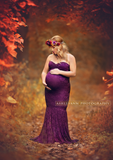Marilyn Gown • Hand Made Maternity Gown • Lace Mermaid Style Sweetheart Maternity Gown • by Sew Trendy